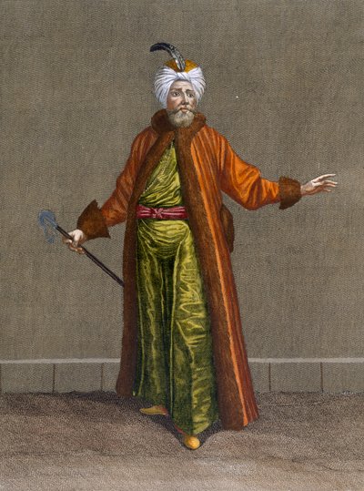 The Beach-Choux, 14. tábla Charles de Ferriol „Levante különböző nemzeteit ábrázoló száz lenyomat gyűjteményéből”, vésette: Gerard Scotin (1671-1716), 1707-08 (színes en alkotó: Jean Baptiste Vanmour