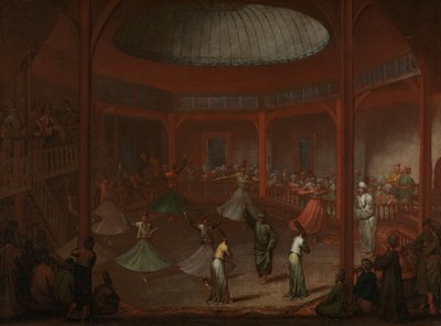 Örvénylő dervisek, 1730 körül alkotó: Jean Baptiste Vanmour