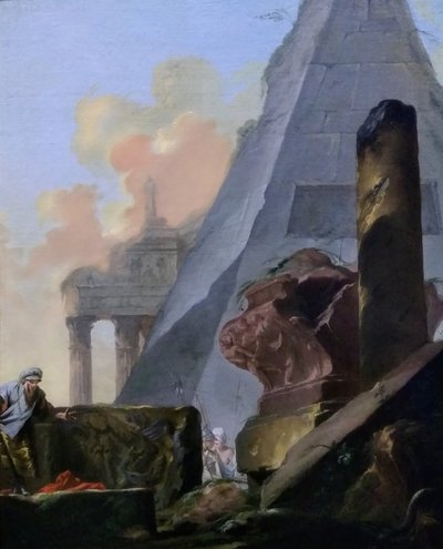 Német: Ruinen mit Pyramide
Francia: Ruines avec la pyramide de Sextius alkotó: Jean Barbault
