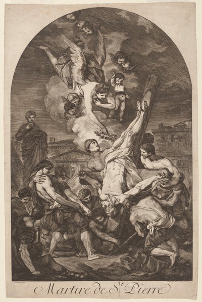 Martire de St. Pierre (Szent Péter mártíromsága) alkotó: Jean Barbault, after Pierre Hubert Subleyras