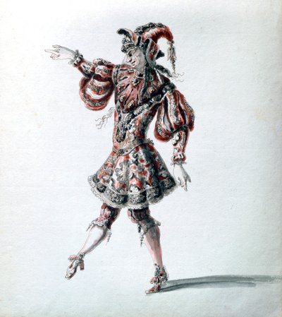 "Elvarázsolt hős", c1684 alkotó: Jean Berain, Jean Baptiste Lully
