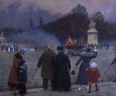 Német zászlót vittek az Invalidusokhoz, Kr. e. 1914. alkotó: Jean Beraud