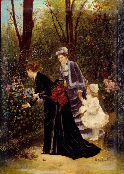A kertben. Jean Beraud festménye (1849-1935) alkotó: Jean Beraud