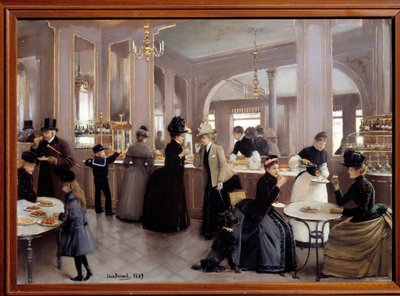 La passerie gloppe avenue des Champs Elysees. Jean Beraud festménye (1849-1935) alkotó: Jean Beraud