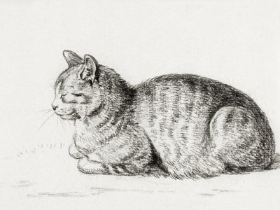 Fekvő macska (1811) alkotó: Jean Bernard