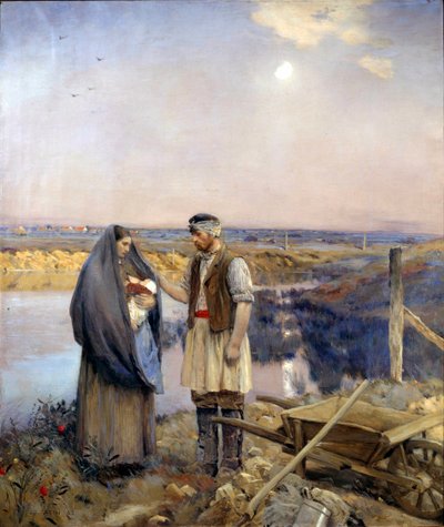A nap egy paraszti családot teremtett. Jean Charles Cazin (1841-1901) festménye V. 1,99x1,66 m 1888 Párizs, Muse d