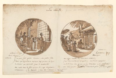 Tervek festett porcelántányérokhoz, Les Ananas (ananász) a Service des Objets de Dessert (desszert szolgáltatás) alkotó: Jean Charles Develly
