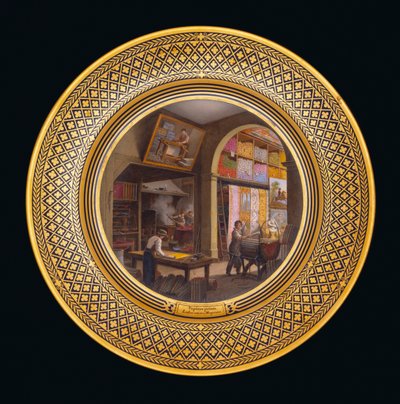Laboratórium, Áruház, 1820-35 falfestmények alkotó: Jean-Charles Develly