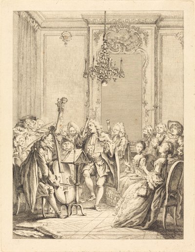 A koncert alkotó: Jean Claude Richard de Saint Non after Hubert François Gravelot