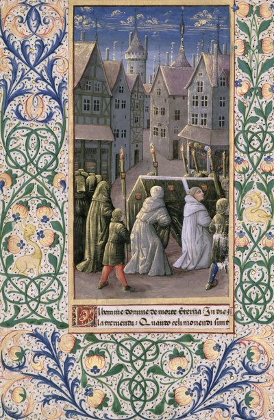 Ms Lat. Q.v.I.126 f.79v Temetési körmenet, Louis d