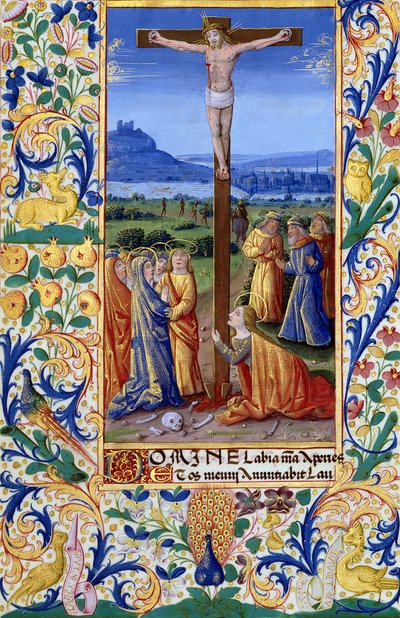 Ms Lat. Q.v.I.126 f.84v A keresztre feszítés, Louis d