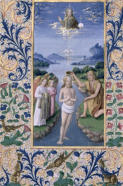 Ms Lat. Q.v.I.126 f.88v Krisztus keresztsége, Louis d