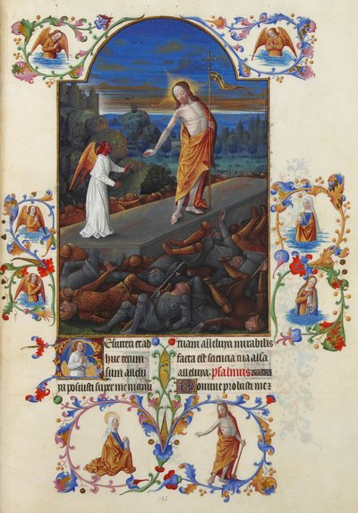 Très Riches Heures du Duc de Berry Folio 182, verso – Jézus Krisztus feltámadása alkotó: Jean Colombe