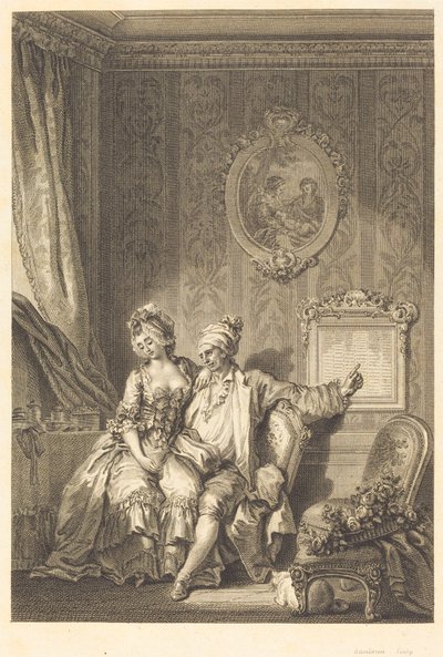 A Calendrier des vieillards alkotó: Jean Dambrun after Jean Honoré Fragonard