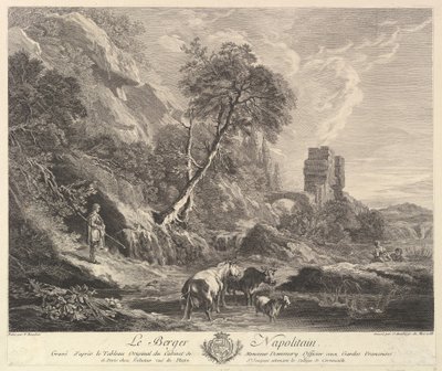 Nápolyi juhászkutya, 1758. alkotó: Jean Daullé