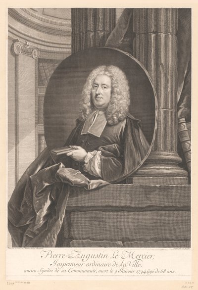 Pierre-Augustin Le Mercier portréja Pierre-Augustin Le Mercier (cím a tárgyon) alkotó: Jean Daullé