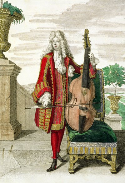 Csellón játszó úriember, megjelent 1688-90 körül alkotó: Jean Dieu de Saint-Jean