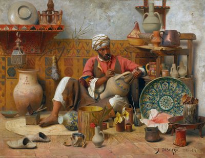 Fazekas stúdió, Tanger - Jean Discart (1856-1944). Olaj, fa Méretek: 35&545,5 cm Magángyűjtemény alkotó: Jean Discart