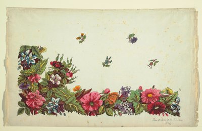 Virágmintás nyomtatott textilekhez alkotó: Jean Dubois