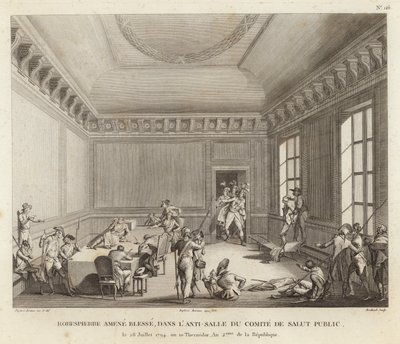 Maximilien de Robespierre támadást vezet alkotó: Jean Duplessi Bertaux