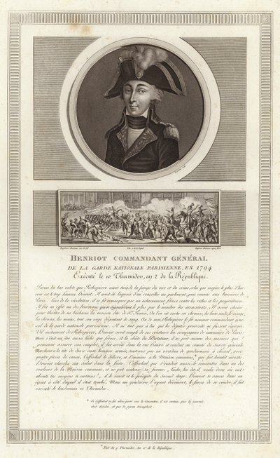 Francois Hanriot portréja alkotó: Jean Duplessi Bertaux