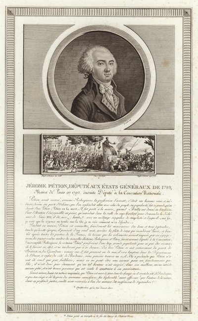 Jerome Petion de Villeneuve portréja alkotó: Jean Duplessi Bertaux