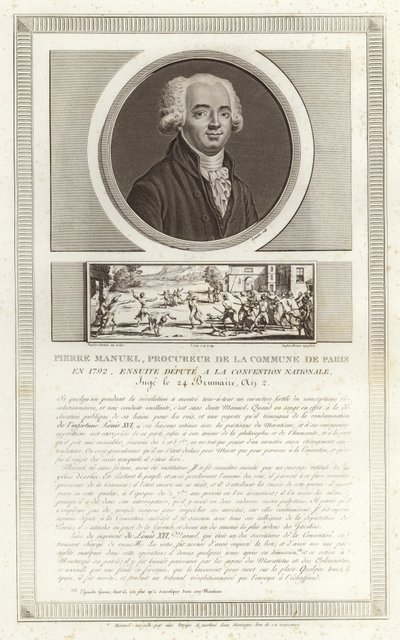 Louis Pierre Manuel portréja alkotó: Jean Duplessi Bertaux