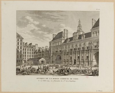 Támadás a párizsi Maison commune ellen alkotó: Jean Duplessis Bertaux