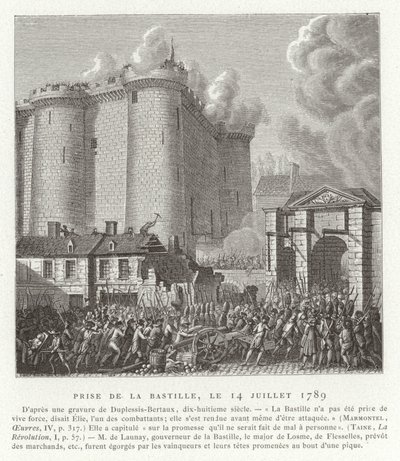 A Bastille megtámadása, Párizs, francia forradalom, 1789. július 14 alkotó: Jean Duplessis Bertaux