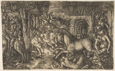 Egy Unikornis által üldözött király, az Unicorn sorozatból, kb. 1555. alkotó: Jean Duvet