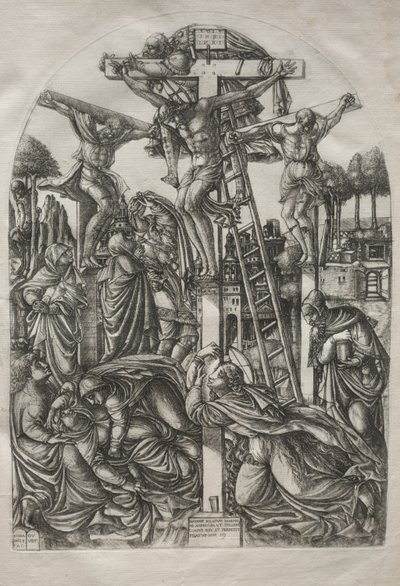 Krisztus a kereszten a két tolvaj között, 1561 előtt. alkotó: Jean Duvet