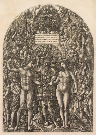 Ádám és Éva házassága, 1555. alkotó: Jean Duvet