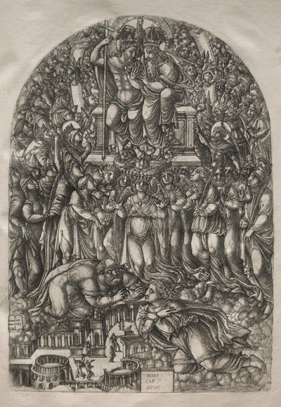 Az Apokalipszis: Számtalan sokaság, amely a trón előtt áll, 1546-1556. alkotó: Jean Duvet