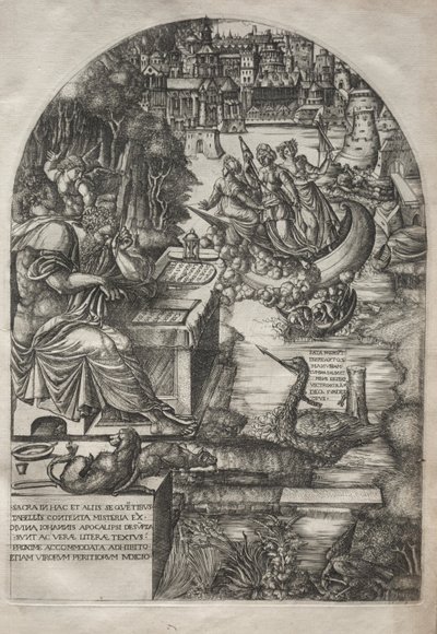 Az Apokalipszis: Paplan tanulmányozza az Apokalipszist, 1555. alkotó: Jean Duvet