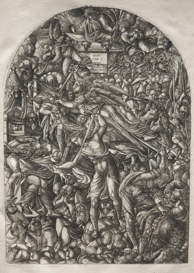 Az Apokalipszis: A hatodik trombitát megszólaltató angyal, 1546-1556. alkotó: Jean Duvet