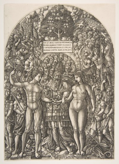 Ádám és Éva házassága, Az Apokalipszisből, kb. 1540-55. alkotó: Jean Duvet