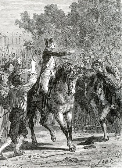 Lafayette tábornok, francia forradalom alkotó: Jean Edouard (1824-99) Dargent