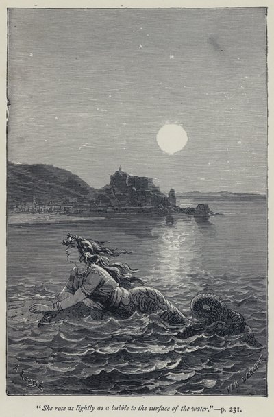 „Olyan könnyedén emelkedett fel, mint egy buborék a víz felszínére” (metszet) alkotó: Jean Edouard Dargent
