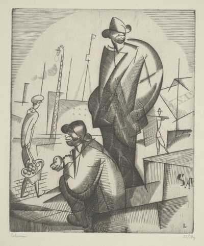 Fekete Dockerek alkotó: Jean Emile Laboureur