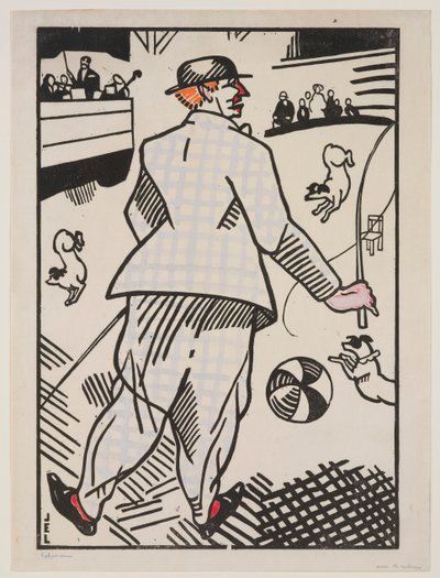 Bohóc kutyákkal (Le Clown aux Chiens) alkotó: Jean Emile Laboureur