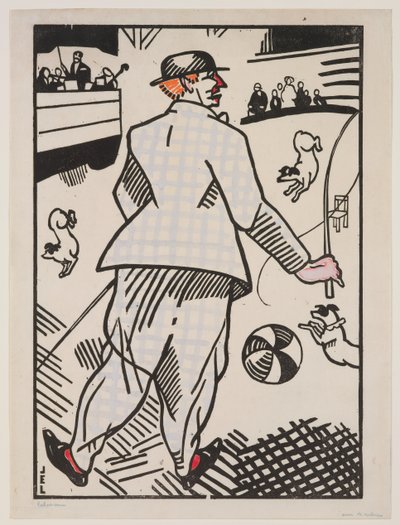 Bohóc kutyákkal (Le Clown aux Chiens) alkotó: Jean Emile Laboureur