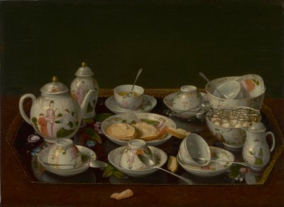 Csendélet: Teáskészlet, 1781–1783 körül (olaj, vászon, táblára szerelve) alkotó: Jean Étienne Liotard