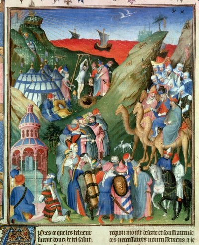 Fr 247 f.49 Tome 1 Héberek a sivatagban, illusztráció az 