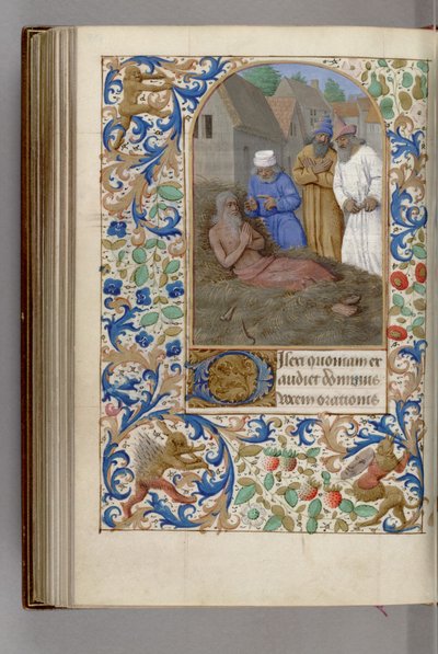 Job a trágyadombon Órakönyv, 1450-1499 alkotó: Jean Fouquet