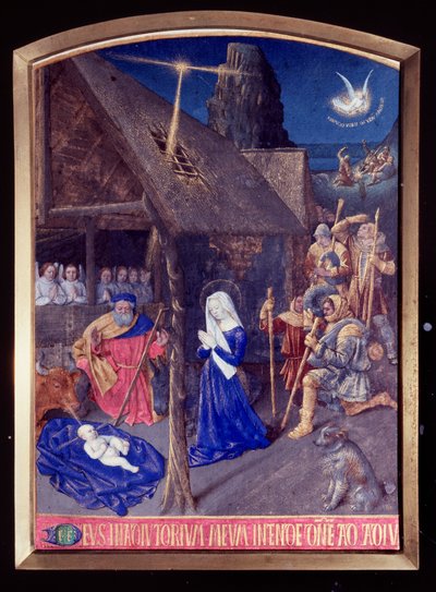 A Madonna napjai: A pásztorok születése és imádása Miniatűr Jean Fouquet (1420-1481) „Les Hours d