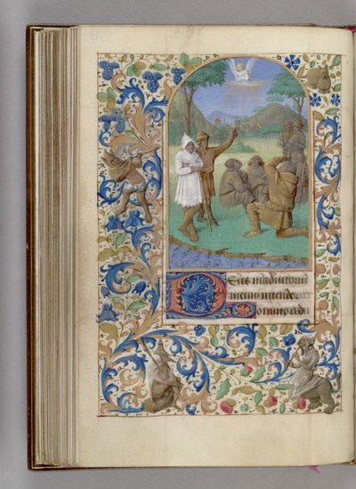 Az Angyali üdvözlet a Pásztoroknak Órakönyve, 1450-1499 alkotó: Jean Fouquet