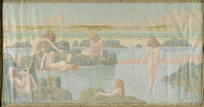 Tengeri kert, 1910 körül (olaj, vászon) alkotó: Jean Francis Auburtin