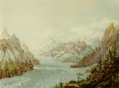 "The Mer de Glace vagy Glacier des Bois", 1787, 1946. alkotó: Jean Francois Albanis de Beaumont