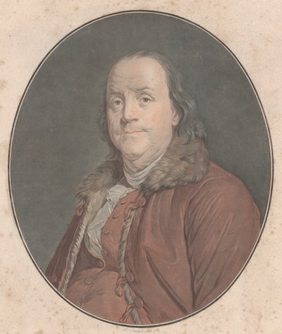 Benjamin Franklin, 1789. alkotó: Jean Francois Janinet