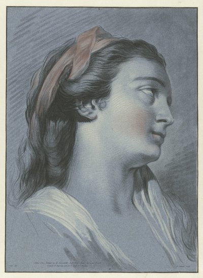 Egy fiatal nő feje Tete de femme alkotó: Jean Francois Janinet